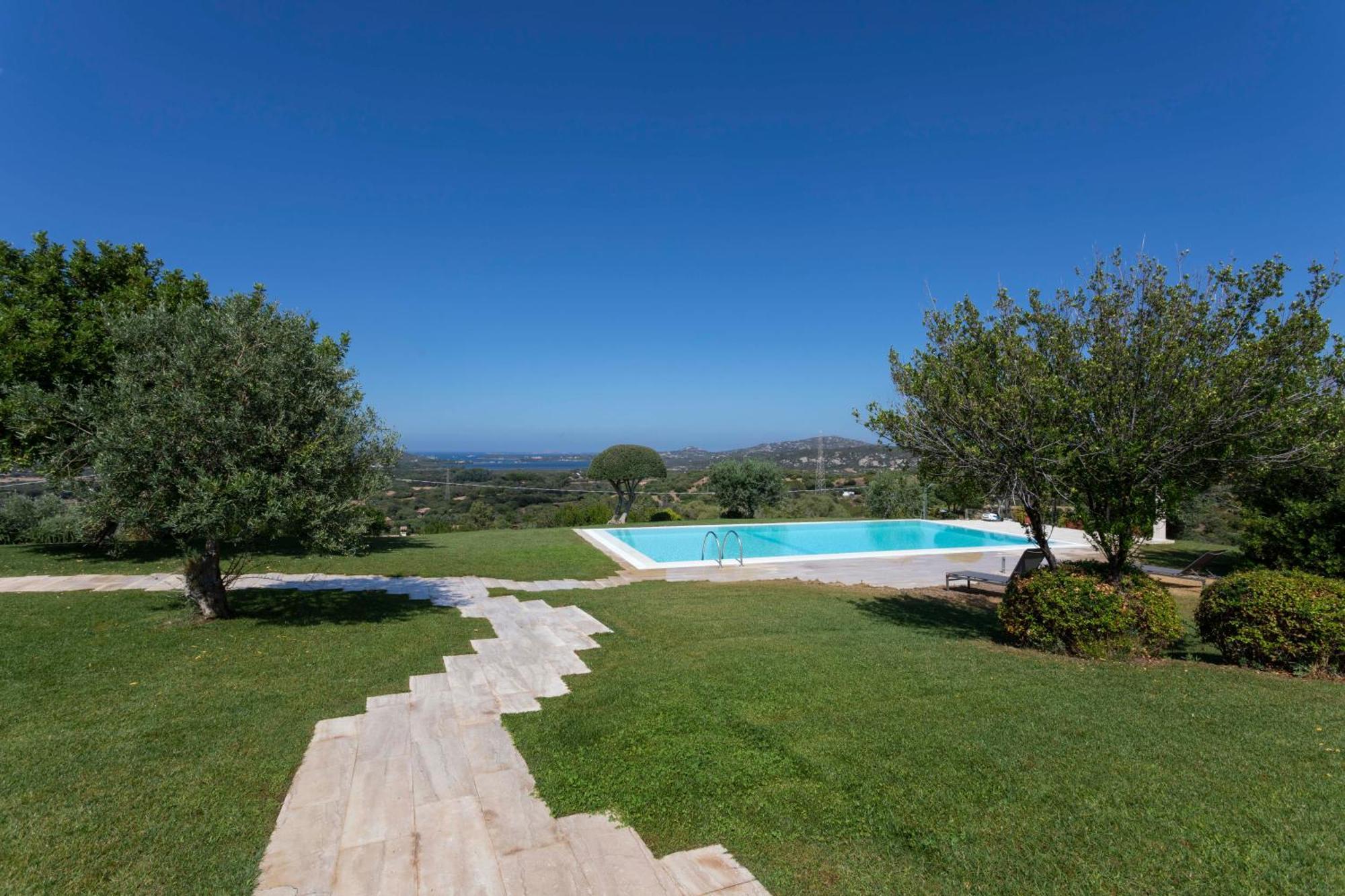 Villa Alba Esclusiva Villa Con Piscina A Sfioro E Vista Mozzafiato Sul Mare Cugnana Buitenkant foto